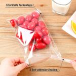 SUREHOME Cookie Bags Cellophane Clear Individual Treat for Cookies, 5x6 Inch Gift Giving Packaging, 100PCS Plastic Self Adhesive Wrappers Candy Bag - Image 3