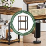 Simple Trending 3 Tier Side Table, End Table Night Stand Sofa Table Shelf for Living Room, Rustic Brown - Image 8