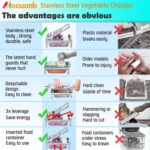 All-in-1 Vegetable Chopper with 8 Blades - Mandoline Slicer-Pro Food Chopper with Container - Veggie Salad Onion Chopper - Potato Dicer French Fry Cutter - Cheese Grater - Stainless Steel material - Image 6