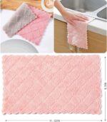 Kitchen Cloth, Microfiber Dish Towels Washcloths, Super Absorbent Coral Velvet Dishtowels, Premium Cleaning Cloths,Non-Stick Oil Quick Dry Dish Towels, Soft Tea Towel, Table Cleaning Cloths. (10) - Image 7
