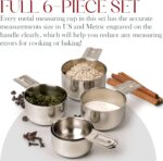 Bellemain One-Piece Stainless Steel Measuring Cups Set of 6 – Nesting Metal Measuring Cups for Kitchen – Dry & Liquid Measurements (ML & OZ), Rust-Resistant, Dishwasher Safe, Ergonomic Design - Image 7