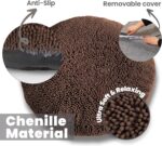 Muddy Mat® Cloud K-9 Bed for Dogs & Cats, Soft & Relaxing Donut Dog Bed, Chenille Material, Removable Cover, Washable & Dryer Safe–Brown Large(40'x40') - Image 3