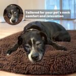Muddy Mat® Cloud K-9 Bed for Dogs & Cats, Soft & Relaxing Donut Dog Bed, Chenille Material, Removable Cover, Washable & Dryer Safe–Brown Large(40'x40') - Image 6