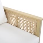 Christopher Knight Home Teras Acacia Wood Outdoor 3 Seater Sofa with PE Wicker Armrest, Solid Wood Patio Sofa with Removable Cushion, Comfy Lounge Sofa for Patio Furniture Set, Light Teak+Beige - Image 12