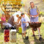 Tiaiidi 24 Pack 3.5 oz Square Plastic Spice Jars,Seasoning Containers with Black Screw Lids to Pour or Shake,Empty Storage Spice Containers for Spice,Powders,Peppers - Image 6