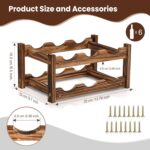 6-Bottle Wooden Wine Rack – 2-Tier Tabletop Countertop Space-Saving Wine Holder with Screwdriver Included, Easy Assembly Wine Storage Shelf for Kitchen, Bar, Pantry & Home Decor - Image 7