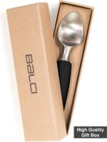 BALCI Ice Cream Scoop - Heavy Duty Stainless Steel Icecream Scooper With Non-Slip Rubber Grip - Professional Metal Ice-Cream Spade - Dishwasher Safe – Black - Image 3
