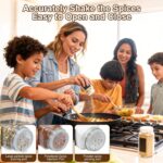 24Pcs Spice Jars Containers with Labels，4oz Black Seasoning Bottles with Shaker Lids for Rack, Cabinet, Drawer,Empty Square Condiment Pots (24, Black) - Image 7