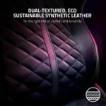 Razer Enki Gaming Chair: All-Day Comfort - Built-in Lumbar Arch - Optimized Cushion Density - Dual-Textured, Eco-Friendly Synthetic Leather - Reactive Seat Tilt & 152-Degree Recline - Black - Image 8