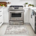 2x3 Washable Non-Slip Area Rug - Soft Low Pile Throw Rug for Kitchen Entryway Bedroom - Modern Indoor Door Mat with Rubber Backing (Beige Grey) - Image 4