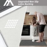 COSY HOMEER 48x20 Inch/30X20 Inch Kitchen Rug Mats Made of 100% Polypropylene 2 Pieces Soft Kitchen Mat Specialized in Anti Slippery and Machine Washable (Grey) - Image 4