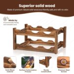 6-Bottle Wooden Wine Rack – 2-Tier Tabletop Countertop Space-Saving Wine Holder with Screwdriver Included, Easy Assembly Wine Storage Shelf for Kitchen, Bar, Pantry & Home Decor - Image 8