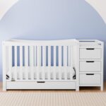 Graco Remi 4-in-1 Convertible Crib & Changer – GREENGUARD Gold Certified, Fits Standard Crib Mattress, Converts to Toddler Bed and Full Bed, 4 Adjustable Mattress Heights (White) - Image 3