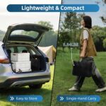 LOFTEY Folding Camping Table with 3 Adjustable Height, 3ft Foldable Aluminum Camp Table, Lightweight with Storage Bag, Portable for Outdoor, BBQ, Hiking, 34.2" x 15.7" x 27.5", Black - Image 6