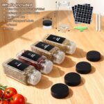 24Pcs Spice Jars Containers with Labels，4oz Black Seasoning Bottles with Shaker Lids for Rack, Cabinet, Drawer,Empty Square Condiment Pots (24, Black) - Image 6