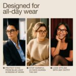 miyya Blue Light Glasses for Women & Men – Oversized UV & Blue Light Blocker Chunky Frames, Stylish Eyewear Accessories - Image 7
