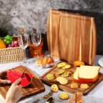 Kigley 10 Pcs Acacia Wood Cutting Boards Bulk for Laser Engraving Wooden Dinner Plates with Groove Chopping Charcuterie Board Carving Tray for Holiday Housewarming Party Gifts (10 x 12 Inch) - Image 4