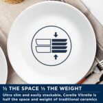 Corelle Vitrelle 4-Pieces 10.25" Glass Dinner Plates Chip & Crack Resistant Glass Dinnerware Set Plates, Winter Frost White - Image 7