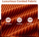 MAXYOYO 129.5" Modular Sectional Sofa Couch, U Shaped Modern Cloud Couch with 2 Ottomans, Sofa in A Box, Tufted 6-Seat Boneless Sleeper Chair for Living Room, No Assembly Required, Orange - Image 9