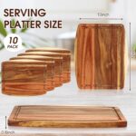 Kigley 10 Pcs Acacia Wood Cutting Boards Bulk for Laser Engraving Wooden Dinner Plates with Groove Chopping Charcuterie Board Carving Tray for Holiday Housewarming Party Gifts (10 x 12 Inch) - Image 5