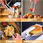 12 Pack Small Serving Tongs,XEVOM Stainless Steel Sugar Tongs Mini Appetizers Tongs Mental Kitchen Tongs for Serving Food (5inch) - Image 6