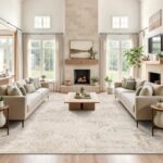 Art&Tuft Washable Rugs 8x10, Anti-Slip Backing Abstract 8x10 Area Rugs for Living Room, Foldable Stain Resistant Machine Washable Area Rug (8'x10', Beige) - Image 5