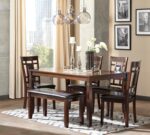 Signature Design by Ashley Bennox Dining Room Table and Chairs with Bench (Set of 6), Brown - Image 10