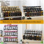 24Pcs Spice Jars Containers with Labels，4oz Black Seasoning Bottles with Shaker Lids for Rack, Cabinet, Drawer,Empty Square Condiment Pots (24, Black) - Image 10