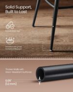 VASAGLE EKHO Collection - Bar Stools Set of 2, Swivel Bar Height Bar Stools with Back, Synthetic Leather with Stitching, Mid-Century Modern, 30-Inch Tall Barstools for Kitchen Home Bar, Caramel Brown - Image 9