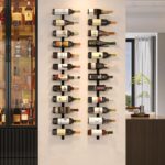 24 Bottles Wall Mounted Wine Rack, Detachable Wall Hanging Bottle Holder, Use as One or Four, DIY Display, Storage Racks for Wine, for Restaurant, Bar, Cellar - Image 2