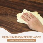 Tribesigns Farmhouse Dining Table for 6 People, 70.8-Inch Rectangular Wood Dining Table, Rustic Kitchen Table with Heavy Duty Metal Legs for Dining Room - Image 6