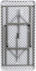 Flash Furniture Elon 4' Rectangular All-Occasion Plastic Folding Event Table, Folding Banquet Table for Indoor/Outdoor Events, White - Image 7