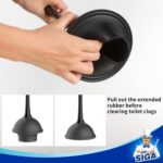 MR.SIGA Toilet Plunger and Bowl Brush Combo for Bathroom Cleaning, Black, 1 Set - Image 6