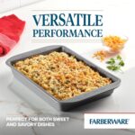 Farberware Nonstick Bakeware Baking Pan / Nonstick Cake Pan, Rectangle - 9 Inch x 13 Inch, Gray - Image 4