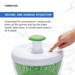 Farberware Easy to use pro Pump Spinner with Bowl, Colander and Built in draining System for Fresh, Crisp, Clean Salad and Produce, 6.6 quart, Green - Image 5