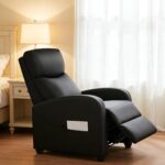 Simple Deluxe Recliner Chair - Adjustable Push Back PU Leather Recliner, Plush Reading Chair & Luxe Sofa Chair for Living Room Chairs or Bedroom Chair, Single Recliner for Home Theater - Image 2