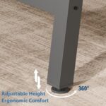 IDEALHOUSE Rustic Dining Table for 6-8 People, 70” Long Rectangle Kitchen Table, Industrial Farmhouse Wooden Kitchen Tables with Sturdy Metal Frame, Dining Room Table for Office, Home - Image 9