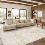 Art&Tuft Washable Rugs 8x10, Anti-Slip Backing Abstract 8x10 Area Rugs for Living Room, Foldable Stain Resistant Machine Washable Area Rug (8'x10', Beige) - Image 4