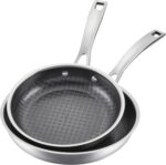 Cuisinart FusionPlus Hybrid Nonstick Stainless Steel Cookware Set, 2-Piece Skillet Cooking Set with PFAS-Free PURELYSEAR Ceramic Non Stick Technology, Scratch Proof, Cool Grip Handles, Dishwasher Safe - Image 2