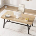 IDEALHOUSE Rustic Dining Table for 6-8 People, 70” Long Rectangle Kitchen Table, Industrial Farmhouse Wooden Kitchen Tables with Sturdy Metal Frame, Dining Room Table for Office, Home - Image 6