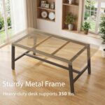 IDEALHOUSE Rustic Dining Table for 6-8 People, 70” Long Rectangle Kitchen Table, Industrial Farmhouse Wooden Kitchen Tables with Sturdy Metal Frame, Dining Room Table for Office, Home - Image 4