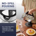 Elite Gourmet EKT-602 Electric BPA-Free Glass Kettle, Cordless 360° Base, Stylish Blue LED Interior, Handy Auto Shut-Off Function – Quickly Boil Water For Tea & More - Image 9