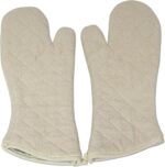 Nouvelle Legende Quilted Cotton Terry Oven Mitts for Baking, BBQ, and Cooking Protection, Heat-Resistant Gloves for Kitchen and Grill, Comfortable Grip, Machine Washable, Reusable, 17-Inch, 1 Pair - Image 2