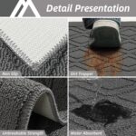 COSY HOMEER 48x20 Inch/30X20 Inch Kitchen Rug Mats Made of 100% Polypropylene 2 Pieces Soft Kitchen Mat Specialized in Anti Slippery and Machine Washable (Grey) - Image 5
