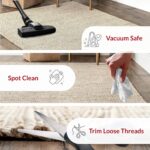 nuLOOM 9'6" x 13'6" Elfriede Jute & Cotton Hand Woven Area Rug, Natural, Solid Rustic Farmhouse Style, Weaved Design, Natural Fiber, for Bedroom, Living Room, Dining Room, Hallway, Office, Entryway - Image 6