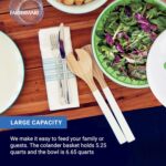 Farberware Easy to use pro Pump Spinner with Bowl, Colander and Built in draining System for Fresh, Crisp, Clean Salad and Produce, 6.6 quart, Green - Image 4