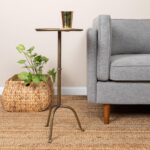 Metal Martini Cocktail Table, Antique Brass - Image 3