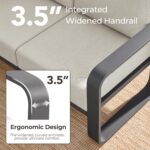 CHITA Aluminum Outdoor 3-Seater Sofa, Patio Furniture with 6.3in Thick High-Resilient Cushions & 100% Aluminum Frame, Modern Outdoor Patio Furniture for Poolside, Deck, Balcony - Image 5