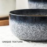 S&Q'S CERAMICS Cereal Bowls - 36 Ounce, Japanese Noodle Bowl Set, Ceramic Bowls for Kitchen, Breakfast, Oatmeal, Microwave and Dishwasher Safe, [Set of 4], Dark Blue - Image 7