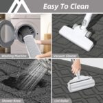 COSY HOMEER 48x20 Inch/30X20 Inch Kitchen Rug Mats Made of 100% Polypropylene 2 Pieces Soft Kitchen Mat Specialized in Anti Slippery and Machine Washable (Grey) - Image 6